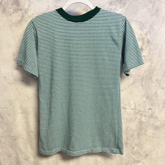 Vintage Striped Pocket Tee T Shirt Adult Medium 18x25.5 Ellmar 80s 90s USA - Picture 2 of 8